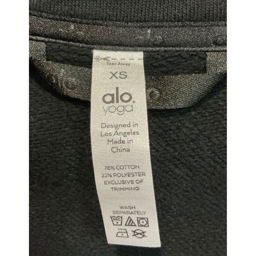 Alo Yoga Renown Jacket Black Cropped Heavyweight Shacket Womens XS / S - Picture 4 of 4